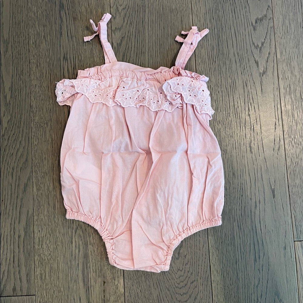 Old navy pink eyelet ruffle bodysuit